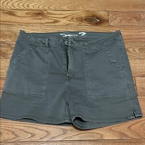 Seven7 Women's Green Utility shorts by seven brand